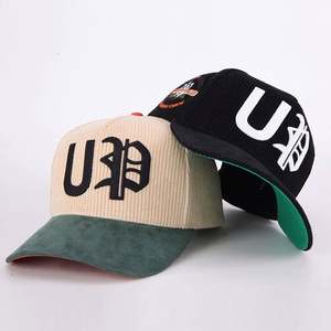 Gorra de Béisbol Snapback de 5 Paneles con Visera de Gamuza y Corduroy, Logotipo Personalizado de Alta Calidad, Bordado 3D, Diseño Deportivo Unisex - Product Image 3