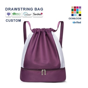 Bolsa con Cordón de Oxford 420D Impermeable Personalizada por el Proveedor, Mochila Promocional de Nailon y Poliéster al por Mayor - Product Image 1