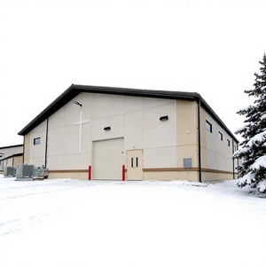 Installation Facile, Structure en Acier H-Beam, Bâtiment Sportif Intérieur de Qualité Supérieure, Surface Galvanisée, Durée de Vie de 50 Ans, Certifié ISO9001 pour les Communautés - Product Image 1