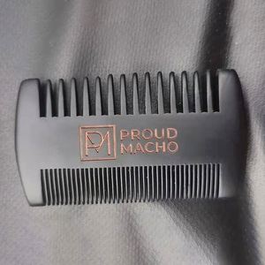 Custom Logo Handmade Double Wide Tooth Pocket Comb Black Peach Wooden Comb for Bathroom - Product Image 3