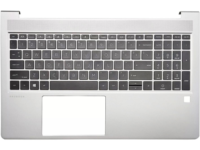 For HP Probook 450 G10 455 G10 Laptop Top Shell Non-Backlit Keyboard Part N43874-001 N43875-001 Silver Upper Case