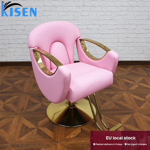 Chaise de Salon de Coiffure Kisen Europe en Stock, Chaise Hydraulique de Qualité Supérieure pour Femmes, Idéale pour Barbiers et Salons de Beauté - Product Image 3