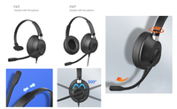 Casque de centre d'appels Talkvioce, casque USB binaural avec contrôle du volume pour centre d'affaires