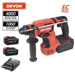 DEVON 5408-Li-20 Rotomartillo Eléctrico a Batería de Iones de Litio de 20V <span class=keywords><strong>Taladro</strong></span> Inalámbrico <span class=keywords><strong>Taladro</strong></span> de Impacto Inalámbrico con Martillo - Product Image 1