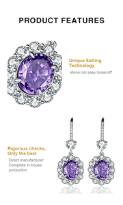 OUCHEN takı 9K altın 14K altın renk çiçek şekli kadınlar Lab yetiştirilen elmas küpe - Product Image 6