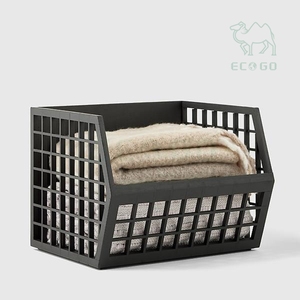 Attrayant nouveau style d'organisation de stockage de nourriture empilable en bambou armoires de bac de rangement avant grande ouverte bac empilable en bambou Durable - Product Image 5