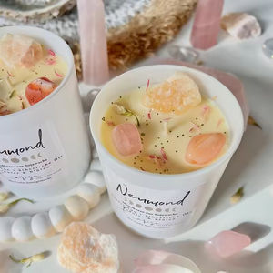 Velas de cristal para aromaterapia, velas curativas de obsidiana, velas mágicas para meditación de <span class=keywords><strong>mente</strong></span> <span class=keywords><strong>y</strong></span> <span class=keywords><strong>cuerpo</strong></span> de cuarzo - Product Image 3