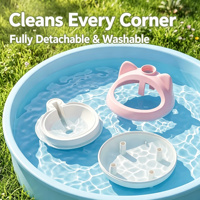 Fontaine à eau automatique ovale pour chat, distributeur d'eau pour animaux de compagnie, entièrement détachable, lavable, facile à nettoyer, fontaine à eau intérieure pour chats