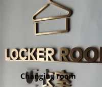 Lettres 3D en acier inoxydable brossé, logo mural auto-adhésif, fabrication de lettres en métal solide antique personnalisées