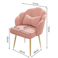 Einfaches modernes Design Samt Metall Bein Schlafzimmer Zimmer möbel rosa Farbe Großhandels preis Hochzeit Hotel Esszimmers tühle