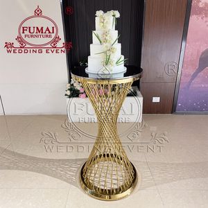 Mesas de Bar Elegantes de Acero Inoxidable Dorado para Fiestas al Aire Libre y Bodas - Product Image 2