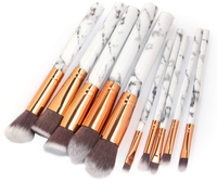 Haute Qualité 10 Pièces/boîte Plein Visage maquillage Outils De Beauté de Marbre Professionnel Pinceau De Maquillage Ensemble