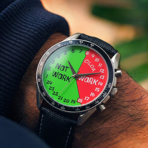 Montre ronde de couleur pastèque CILOA pour hommes, de haute qualité, élégante, étanche, cadeau de luxe léger, montre à quartz pour hommes - Product Image 5