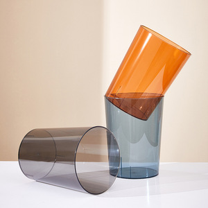 Transparent Cylindrical Waste Bin Large Size Indoor Use For Home Office Kitchen Bathroom - Product Image 3