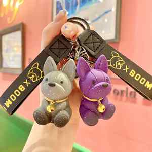 Adorable Sparkling Puppy Keychain - Cute Dog Bag Hanger Charm Unique Gift for Pet Lovers - Product Image 2