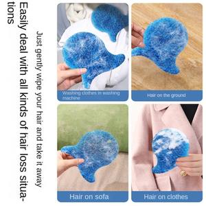 Éponge de lavage en gros pour enlever les poils d'animaux, filtre anti-peluches bleu réutilisable - Product Image 5
