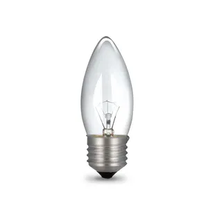 C35 Candle Edison Lamp Clear Milky Frosted E14 E27 B22 25W 40W 60W 130V 240V C35 Incandescent light Bulb , INC-C35