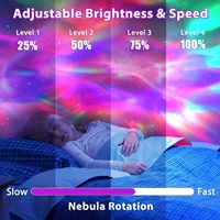 Lámpara de Ambiente LED Inteligente Inmersiva a Todo Color, Proyector de Cielo Estrellado Dinámico, Control Táctil, Diseño Moderno DIY para Dormitorio