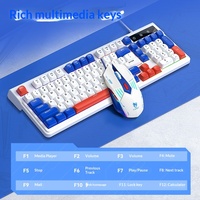 TF610 Gaming Keyboard Mouse Set Wired USB 3600 DPI Illuminated Backlit 98 Keys Ergonomic Design in Stock