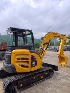 Mini-excavatrice hydraulique d'occasion Komatsu PC55MR 5 tonnes, équipement de terrassement compact sur chenilles, avec moteur et pompe principaux - Product Image 3