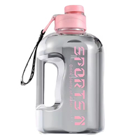 Botol Air Kapasitas Besar Ton Barrels, Botol Olahraga Fitness, Botol Plastik Portabel untuk Pelajar, Botol Air Big Belly