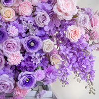 Gapura Bunga Buatan Warna Pink Lavender untuk Pernikahan, Hari Valentine, Wisuda, Acara Hotel, Latar Belakang Bunga Grosir