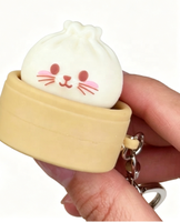 Porte-clés anti-stress le plus vendu en forme de Bao Bun simulé, jouet à presser, nouveauté, pendentif pour la décoration de bureau