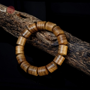 พิเศษ agarwood Lu thong กำไลไม้ไผ่ลูกปัด12มม. เกรดพิเศษเครื่องประดับไม้แท้หรูหรา - Product Image 1