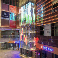 Écran vidéo LED transparent mural fixe professionnel Pushunled, 60 % de transparence, fréquence de rafraîchissement 3840 Hz, centre commercial