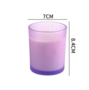 Private Label Luxury Paint Black Glass Can Soy Wax Fragrance Oils candele profumate alla lavanda - Product Image 5