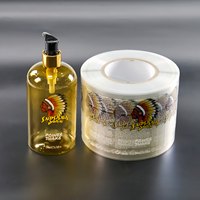 Étiquettes transparentes personnalisées ethniques en rouleau, motif henné, pour bouteille d'huile capillaire, autocollant imprimable