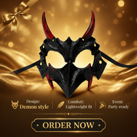 Masque de Fête d'Halloween Effrayant Lapin Horreur Réaliste Plein Visage Style Historique Anniversaire Remise de Diplôme Tendance Matériau PET PVC