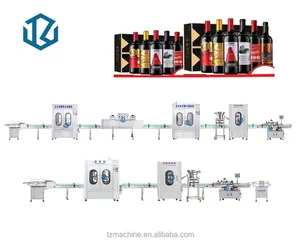 Simplified Wine Liquid Production And Filling Fully Automatic Filling Capping And Labeling Production Line
