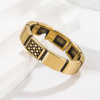 Bague en gros de fabricant de mode de luxe léger en nid d'abeille en cuivre antique de style rétro pour femmes