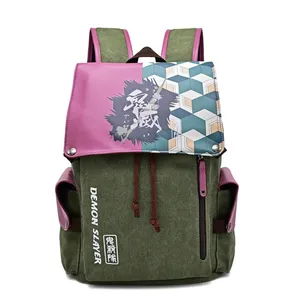 Anime Kamado Tanjirou Demon Slayer Kimetsu No Yaiba sac à dos étudiant école voyage sac à bandoulière cartable ordinateur portable