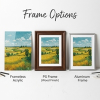 Dipinti e Opere d'Arte Murale, Dipinto a Olio Dipinto a Mano, Paesaggio Decorativo su Tela, Stile Wabi-Sabi, Impasto Scultoreo per