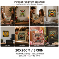 Pendentif mural en acrylique entièrement personnalisable de 20 cm, imprimez votre propre photo, art UV, pièce décorative horizontale unique pour la maison et le salon