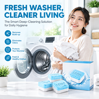 Tablettes nettoyantes pour lave-linge KELEE avec logo personnalisé, dissolution rapide, effervescentes, détartrantes concentrées pour lave-linge