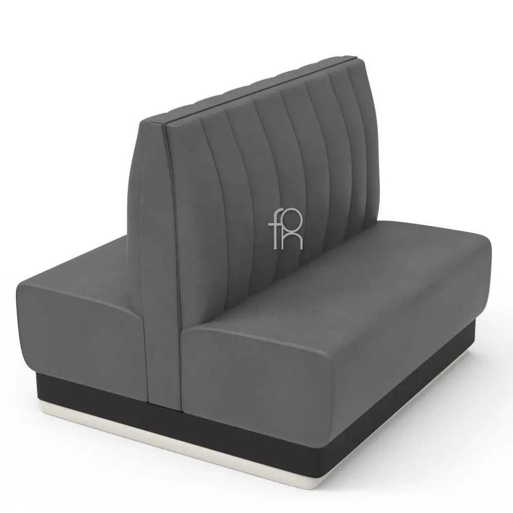American Restaurant Grey Sofa Seating Booth For Sale