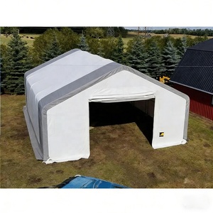 Grande tente de stockage industrielle, abri en tissu imperméable en PVC à double treillis - Product Image 4