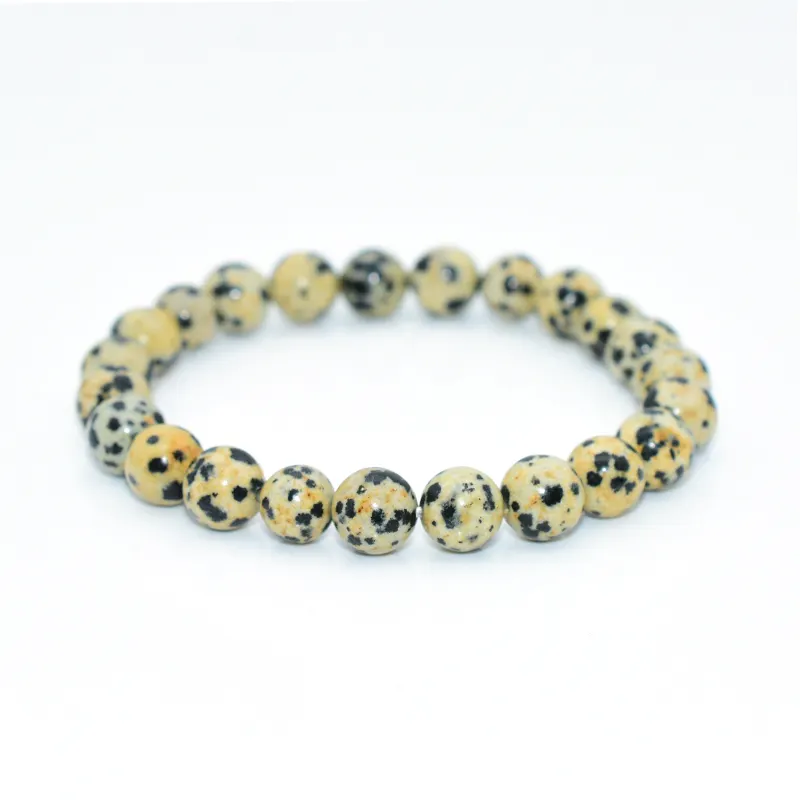 Handel Verzekering Natuursteen 4/6/8/10Mm Boeddha Dalmatische Jasper Stone Kralen Armband