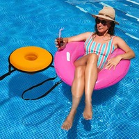 Nouveau design tendance, porte-gobelets et porte-canettes flottant en néoprène isolé et imperméable avec fermeture éclair pour les fêtes estivales à la piscine et à la plage