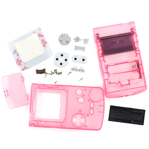 مجموعة كاملة من ملحقات الإصلاح لعلبة جيم بوي كولور، غطاء بتصميم زهر الكرز لوحدة تحكم الألعاب، غلاف بديل - Product Image 6