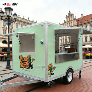 Chariot de vente ambulante de crème glacée au design mobile avec distributeur de bonbons et de nourriture en plein air - Product Image 1