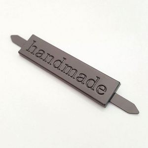 Classic Other Brand Logo Label Handmade Tags Custom Eco-Friendly One Side Fold Press Clothing Labels for Bags Shoes & Garments - Product Image 1