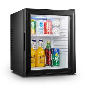 CE/CB/ETL/ROHS Approvazione 32L Compatto Silenzioso hotel mini bar frigorifero con porta in vetro