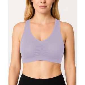 Sujetador Deportivo FOXA para Mujer, de Algodón y Elastano, Estilo Racerback, Elástico en 4 Direcciones, para Entrenamiento y Fitness, Paquete Múltiple - Product Image 2