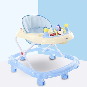 Girello Multifunzionale Regolabile per Bambini con Giocattoli, Ruote e Sedile Anti-Ribaltamento, Girello Rotante - Product Image 5