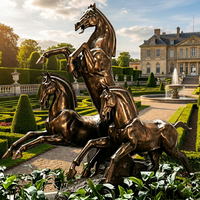 Figurine de poney en bronze artisanale - Taille personnalisable, patine et socle gravé, sculpture en bronze