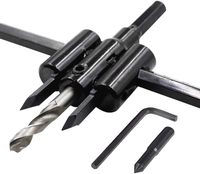 Scie cloche réglable 30-120 mm (1-3/16" - 4-3/4") en acier à haute teneur en carbone à double lame pour le bois, le cloison sèche et le plastique